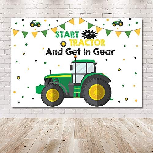 MEHOFOTO Traktor Szülinapi Buli Hátteret Kellékek Fiú 1. Boldog Születésnapot Start Traktor, majd Tedd sebességbe Fotózás