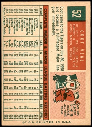 1959 Topps 52 Szárcsa Borjú Detroit Tigers (Baseball Kártya) EX/MT Tigrisek