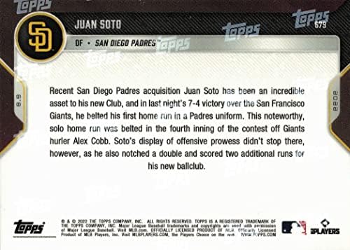 2022 Topps Most 679 Juan Soto Baseball Kártya - Eléri az 1. Padres hazafutás