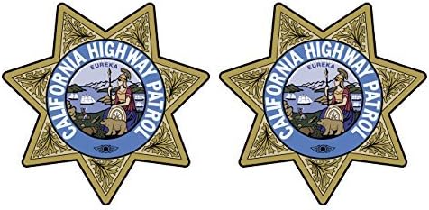 Két Csomag California Highway Patrol Pecsét Matrica, Matrica Öntapadó Vinil CHP Chips Made in USA
