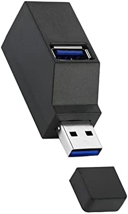 Faoyliye USB 2.0 Elosztó,3-Port USB 3.0 Hub nagysebességű Splitter, USB Elosztó Adapter Hordozható PC, Laptop -Fekete