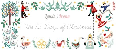 Lewis & Irene 12 Nap Karácsony, Szövet Kollekció 12 Nap Karácsony, Tükrözött a Vörös C80.3 Prémium minőségű Pamut Paplan