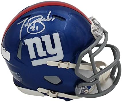 Tiki Barber Aláírt New York Giants Sebesség NFL Mini Sisak - Dedikált NFL Mini Sisak