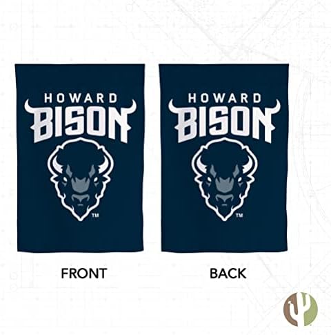Howard Egyetem Kert Zászló Bison HU Banner Poliészter (Tervezés B)