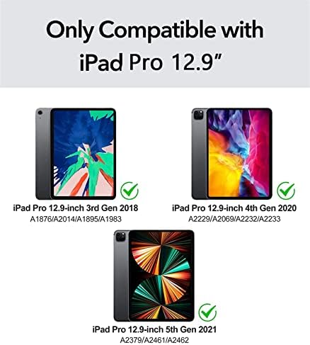 HAODEE az iPad 5 esetben Billentyűzet Háttérvilágítás az esetben 2022 (A2588, A2589, A2591) (Méret : az iPad 5)