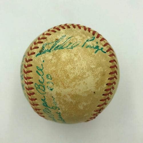 1951-ben a Néger Liga All Star Csapat Aláírt Baseball Táska Paige SZÖVETSÉG COA - Dedikált Baseball