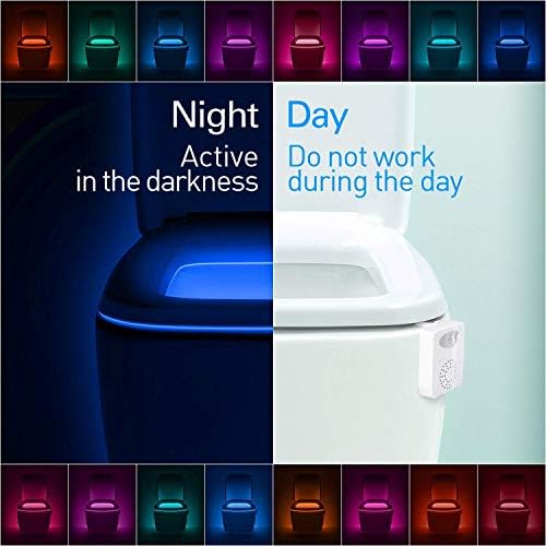 ZEZHOU Wc Fény, 16 Színű LED-Wc-csésze Lámpa mozgásérzékelős fényérzékelő Fürdőszoba Éjszakai Fény, Egyedi & Vicces Ajándék