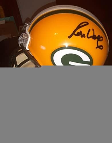 Ron Farkas Green Bay Packers Hall Of Fame Aláírt Dedikált Mini Sisak Coa - Dedikált NFL Mini Sisak